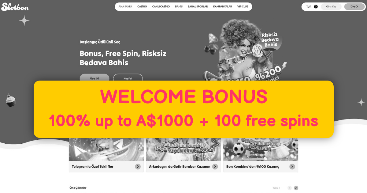 Slotbon Casino welcome bonus